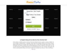 Tablet Screenshot of baptistdatingservice.com